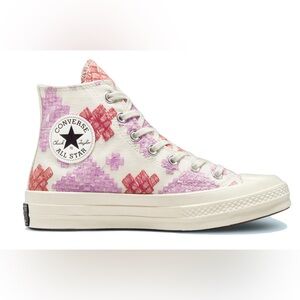 Converse Chuck 70 High Bright Embroidery Pink and Red ❤️🩷